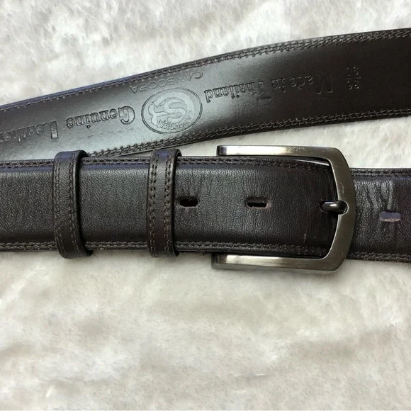 Cansooba Dark Brown Leather Belt Size 36 - Picture 3 of 10